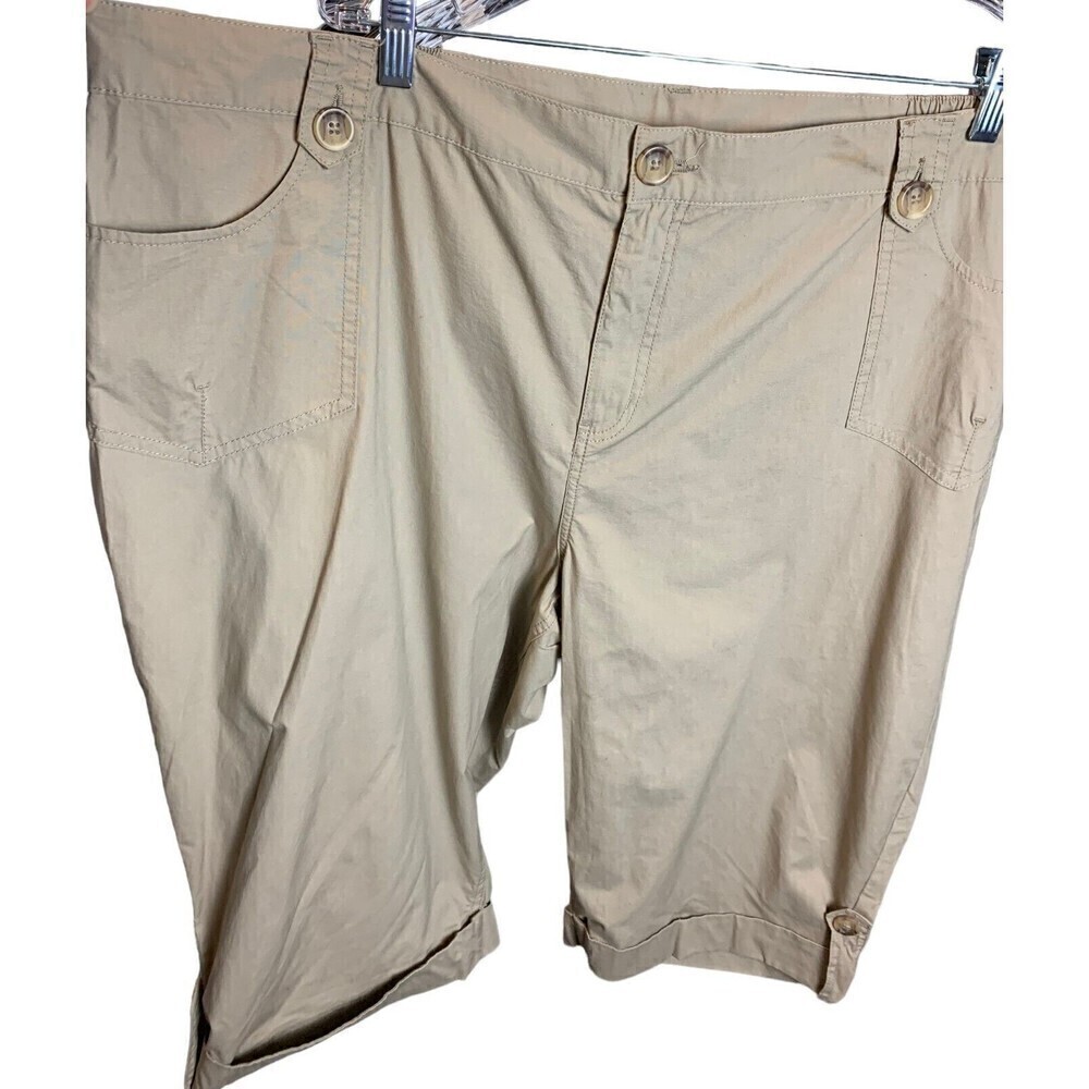 ESSENTIALS Pants Beige Womens Size 26 Stretchy Waistband